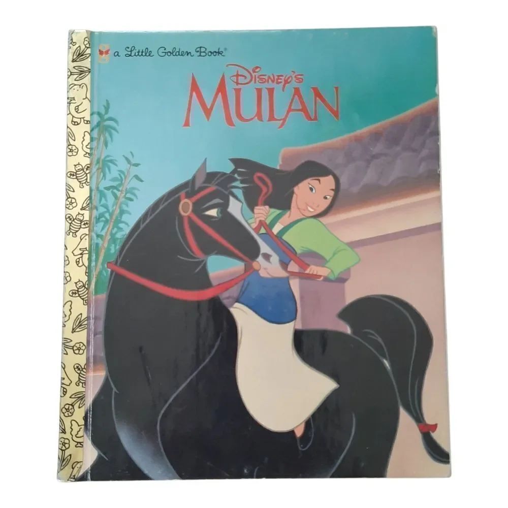 Disney's Mulan Little Golden Book with Black and Green